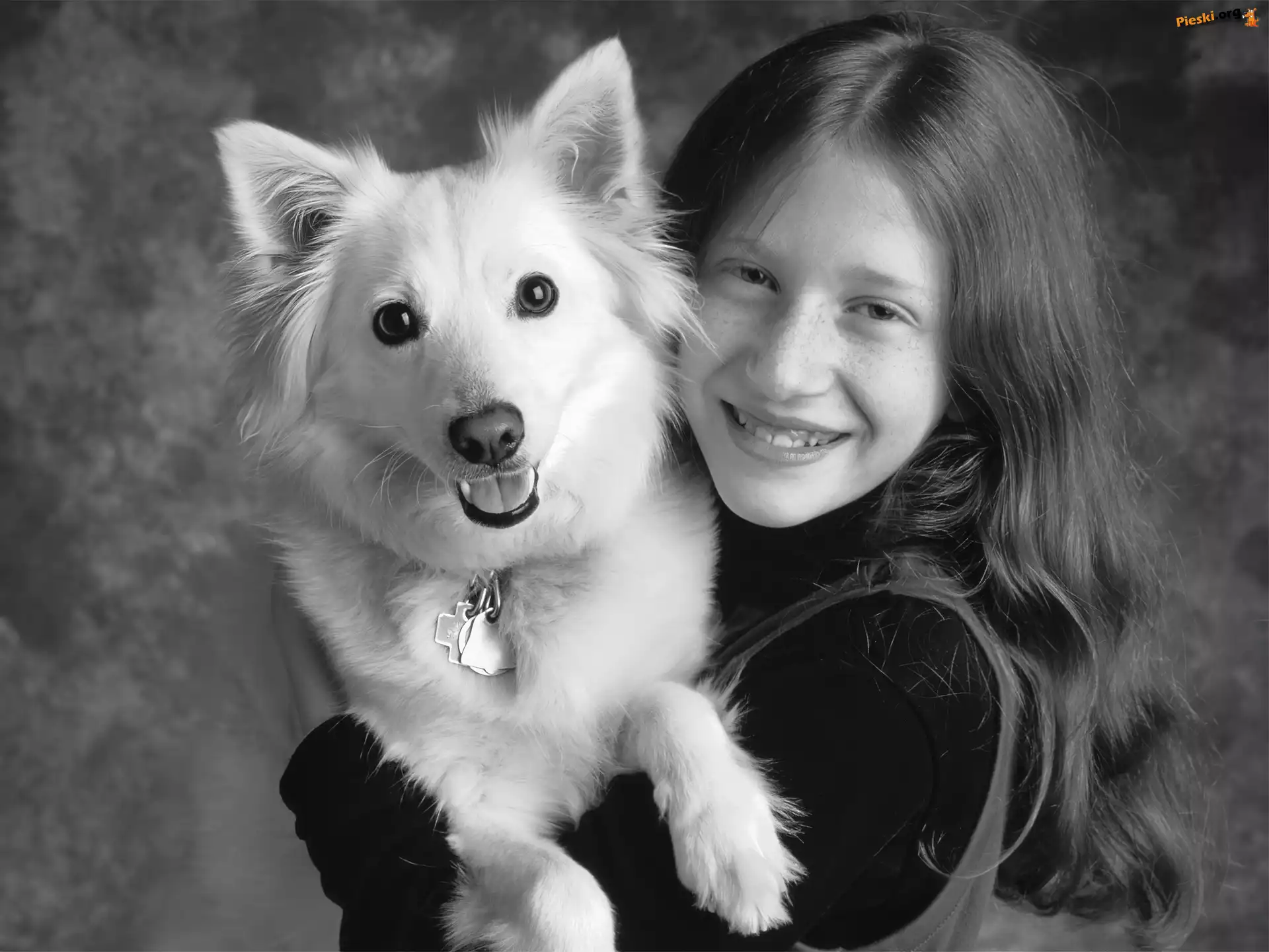 Fotografia, Dziewczyna, Pies, Dziecko