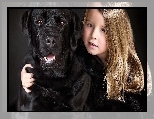 Pies, Mała, Dziewczynka, Labrador Retriever